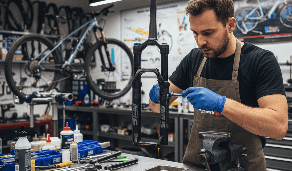 Bicycle suspension fork service