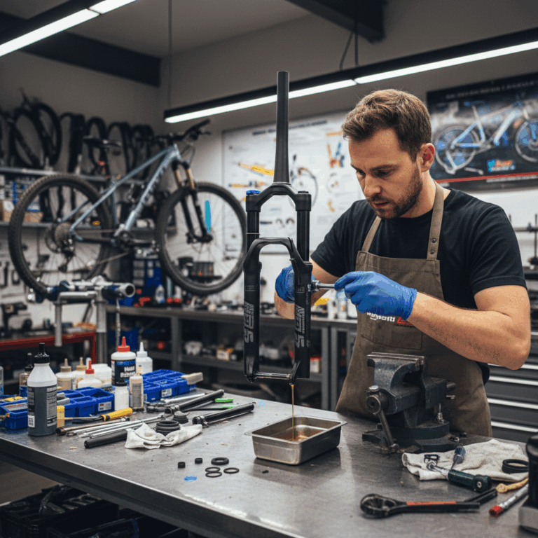 Bicycle suspension fork service