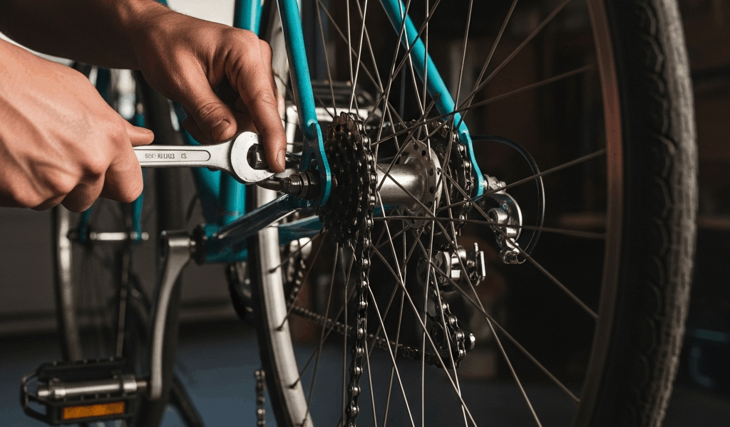 loose bicycle chain hanging slack on singlespeed bike mechan 20260331 083214